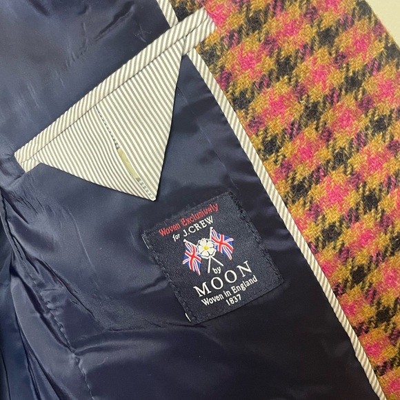 $269 J Crew Parke Jkt Blazer Regent Pink Houndstooth Moon Tweed Schoolboy Sz 6T - Picture 6 of 6